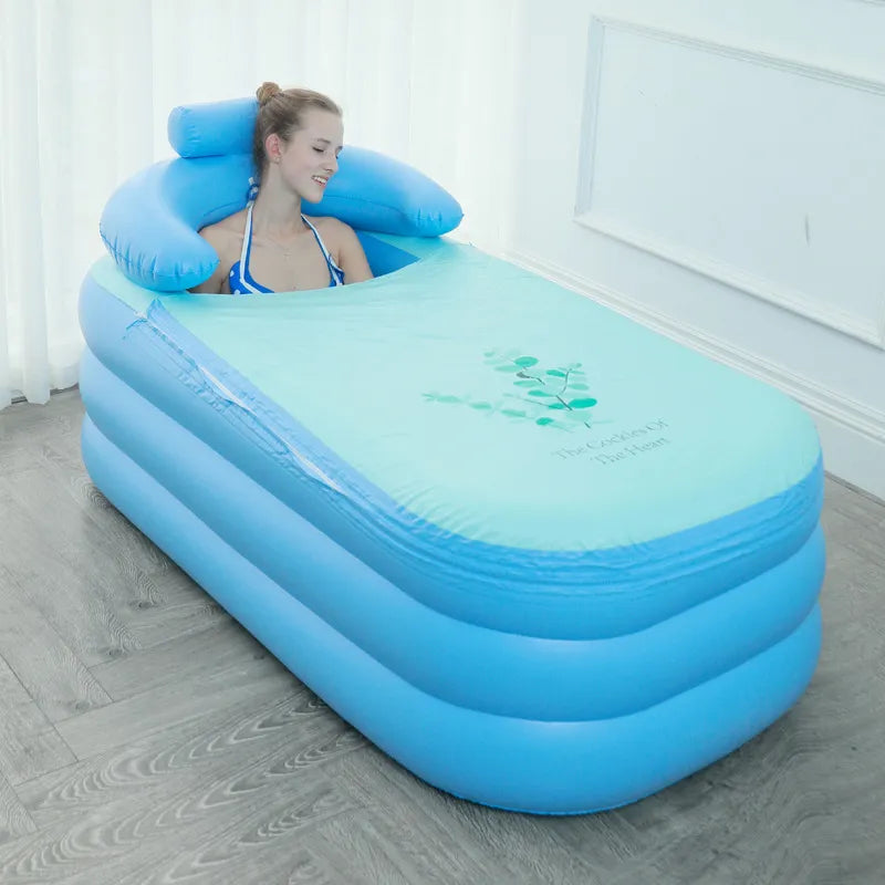 Folding Inflatable Bathtub Bath Barrel SPA Massage BathBarrel Foot Bath Barrel